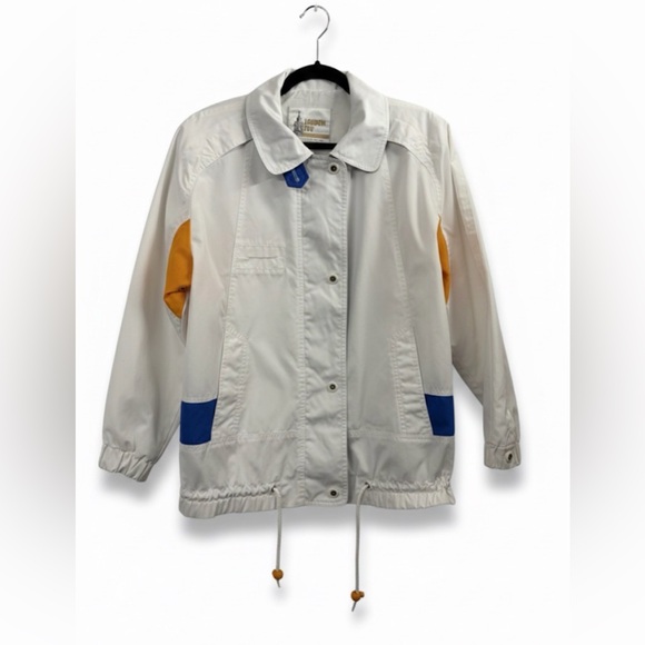 London Fog Jackets & Blazers - Vintage 90s London Fog Colorblock Windbreaker - Shoulder Pads